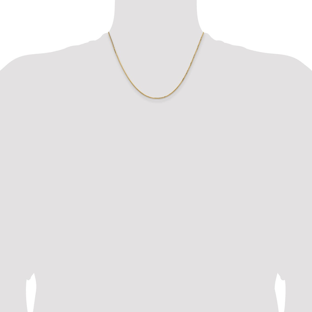 Gold 1.3mm Box Chain, 18