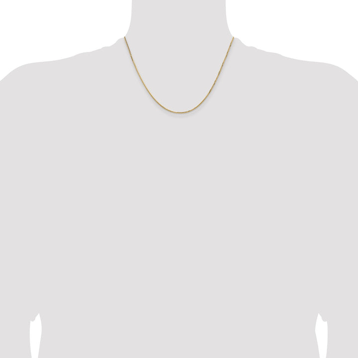 Gold 1.3mm Box Chain, 18"