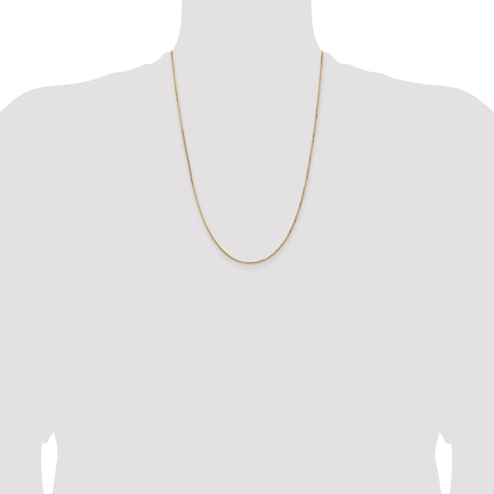 Gold 1.3mm Box Chain, 24"