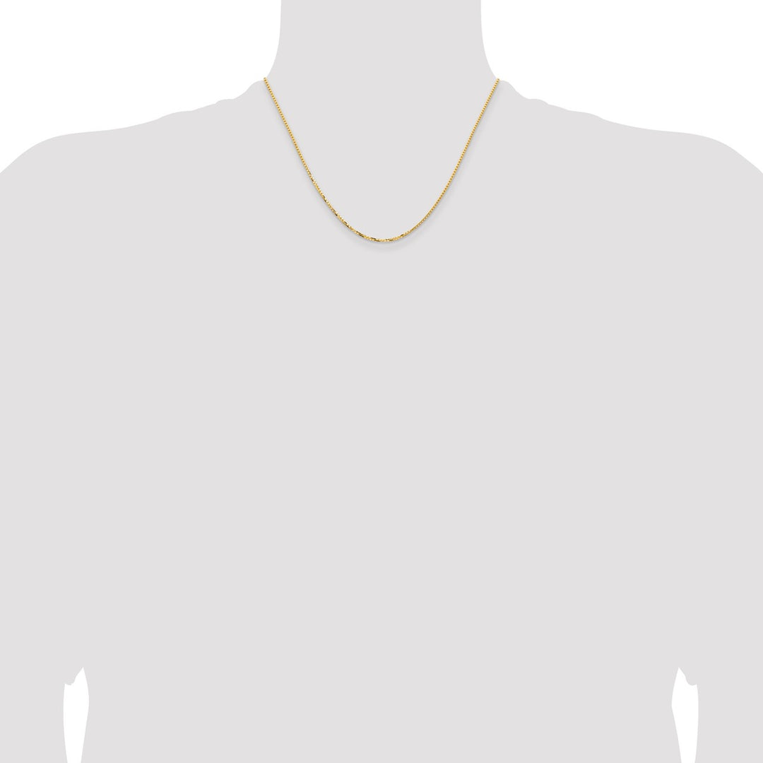 Gold 1.45mm Box Chain, 18