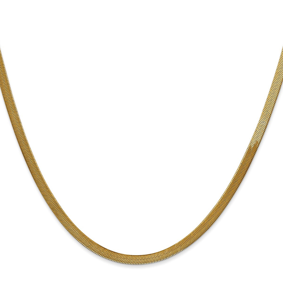 Gold 3mm Herringbone Chain, 18