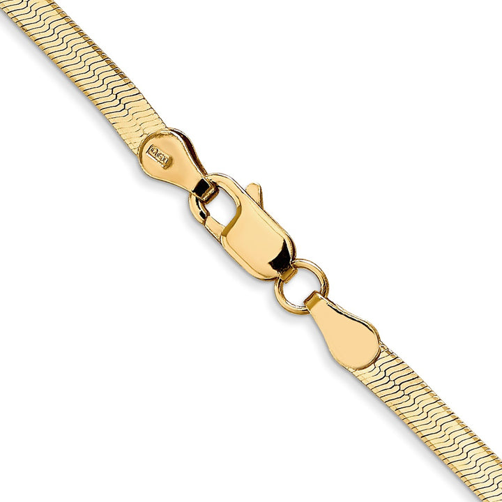 Gold 3mm Herringbone Chain, 18"