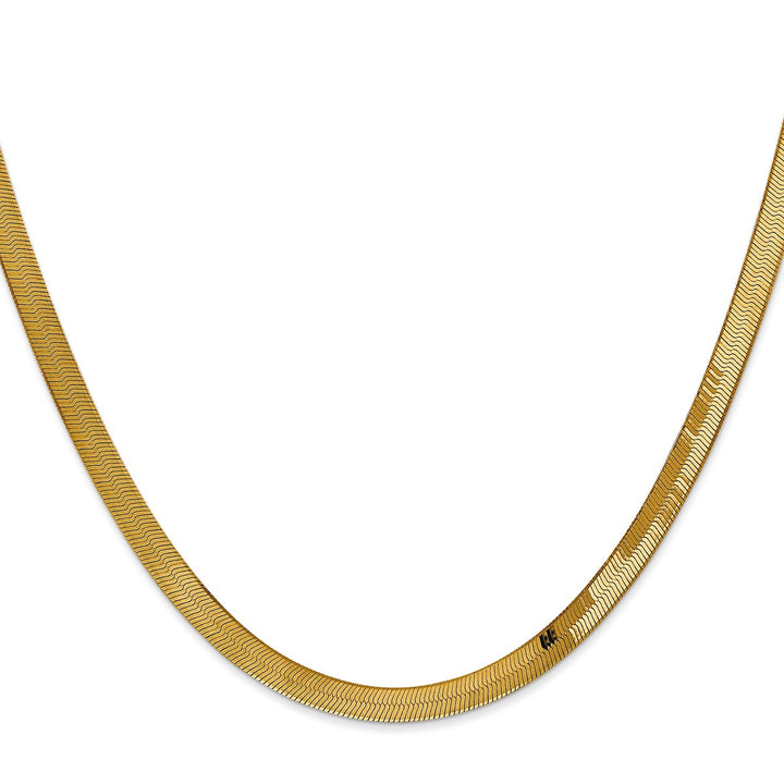 Gold 4mm Herringbone Chain, 18"