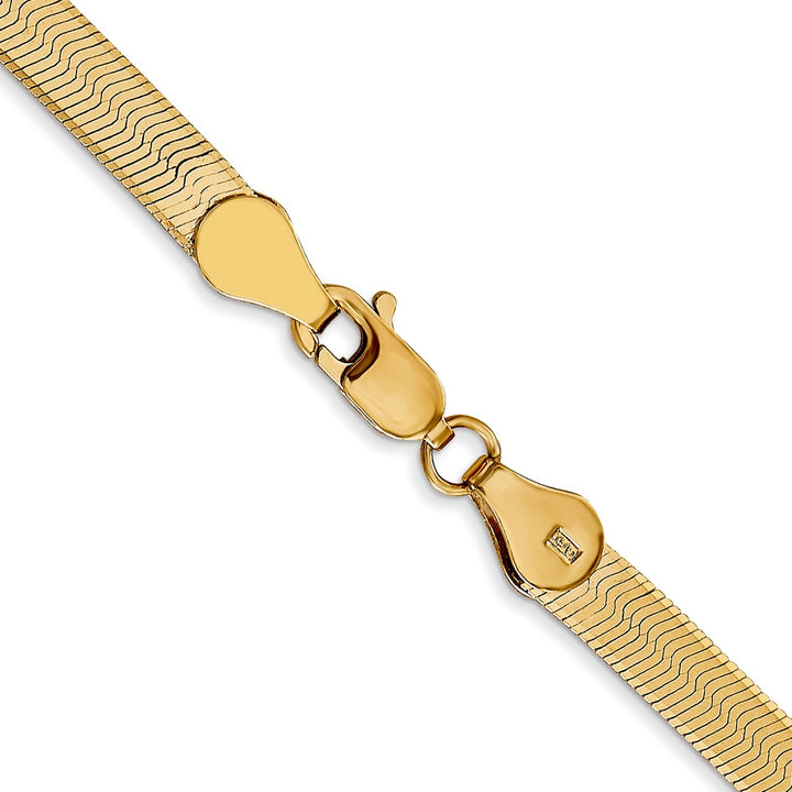 Gold 4mm Herringbone Chain, 18"