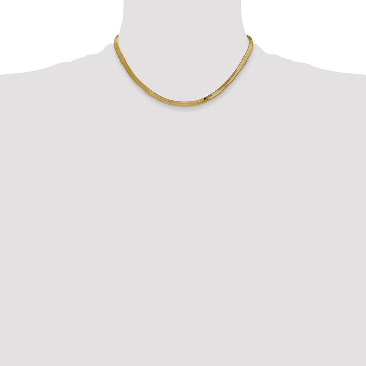 Gold 4mm Herringbone Chain, 16"