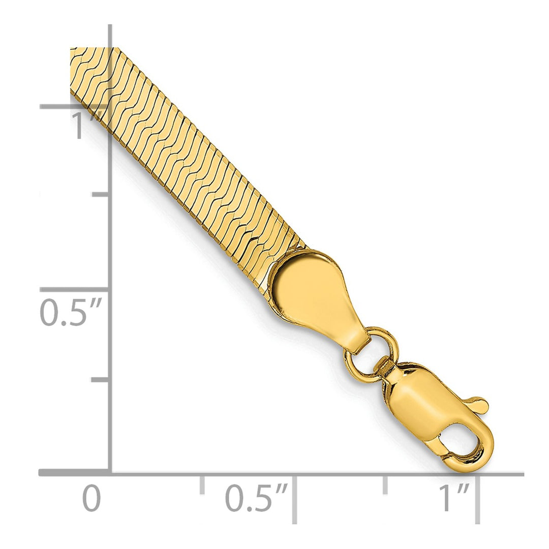 Gold 4mm Herringbone Chain, 8