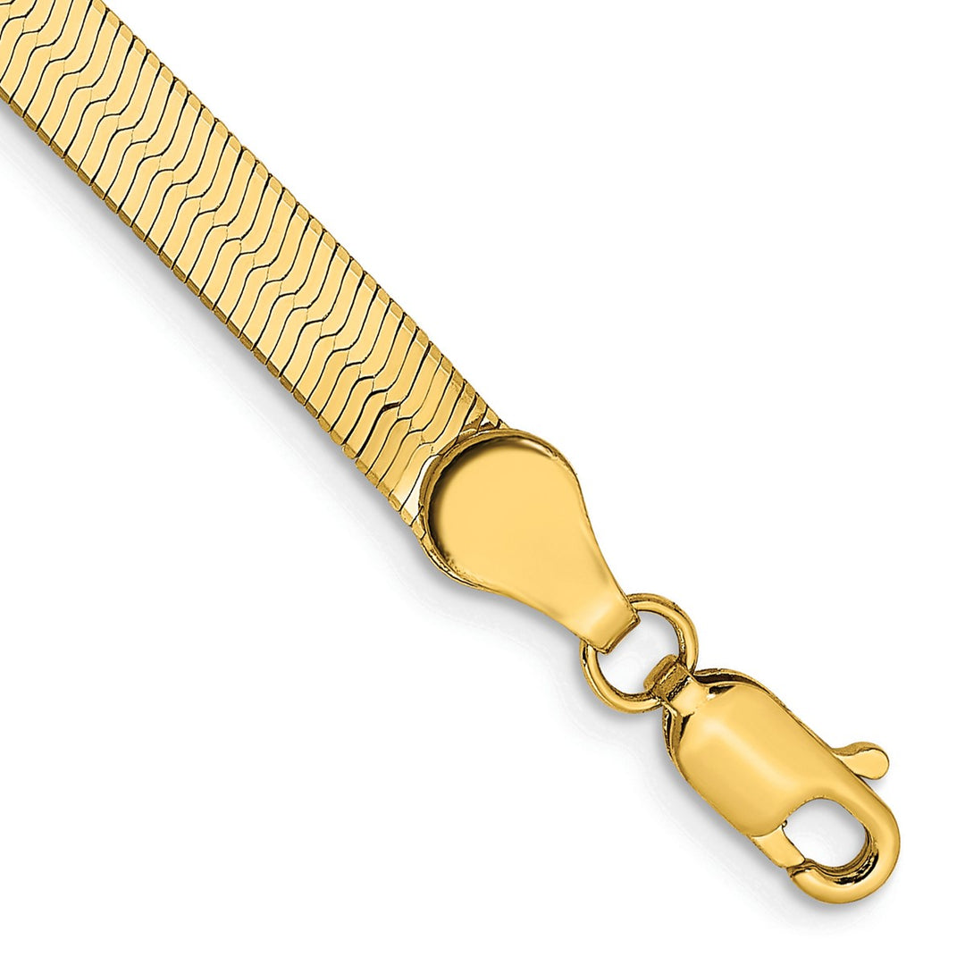 Gold 4mm Herringbone Chain, 8"