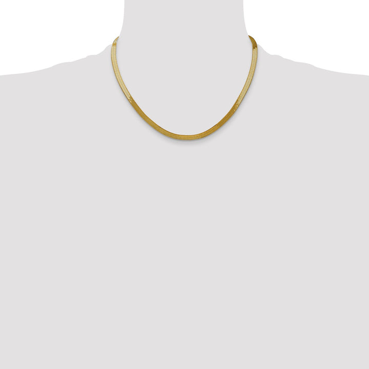 Gold 5mm Herringbone Chain, 18"