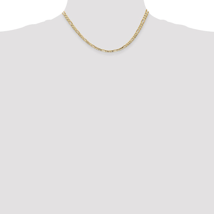 Gold 4mm Figaro Chain, 16"