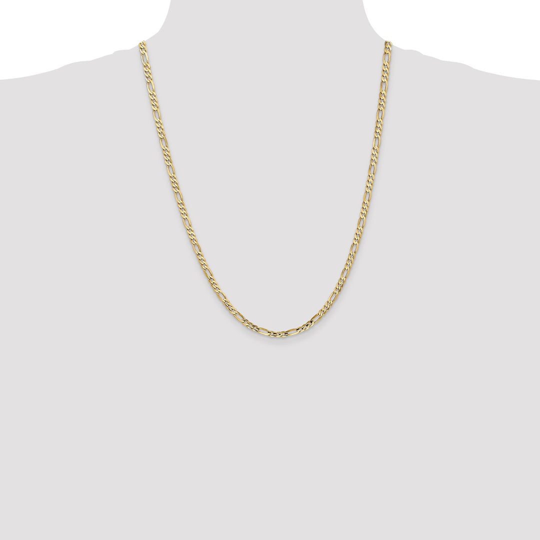 Gold 4mm Figaro Chain, 24