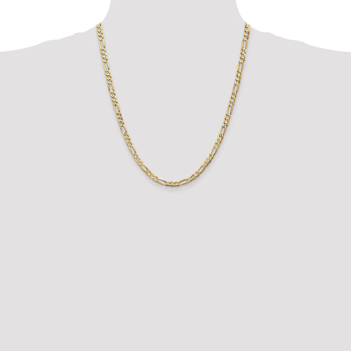 Gold 4.5mm Figaro Chain, 22"