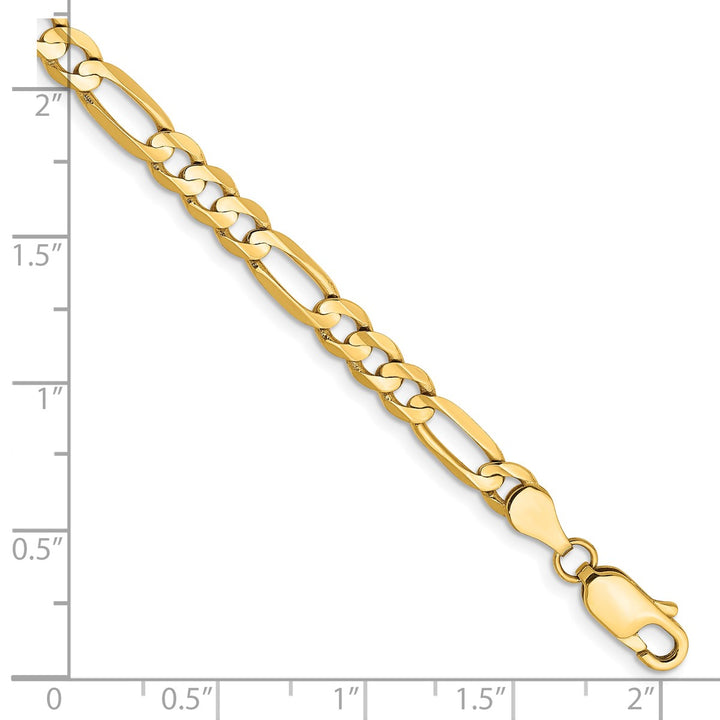 Gold 4.5mm Figaro Chain, 7"