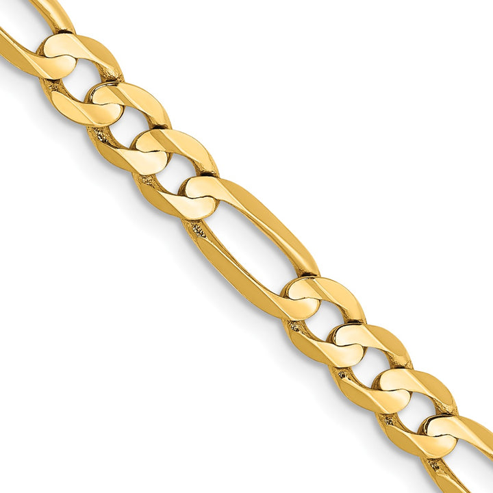 Gold 4.5mm Figaro Chain, 22"