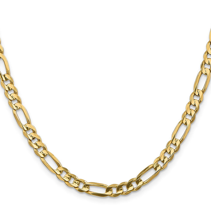 Gold 5.5mm Figaro Chain, 22"