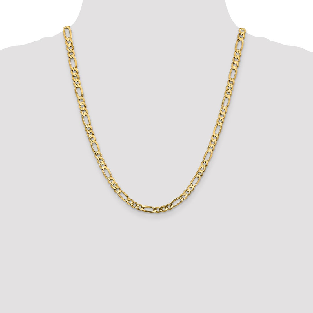 Gold 5.5mm Figaro Chain, 22