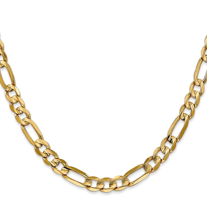 Gold 6mm Figaro Chain, 22"