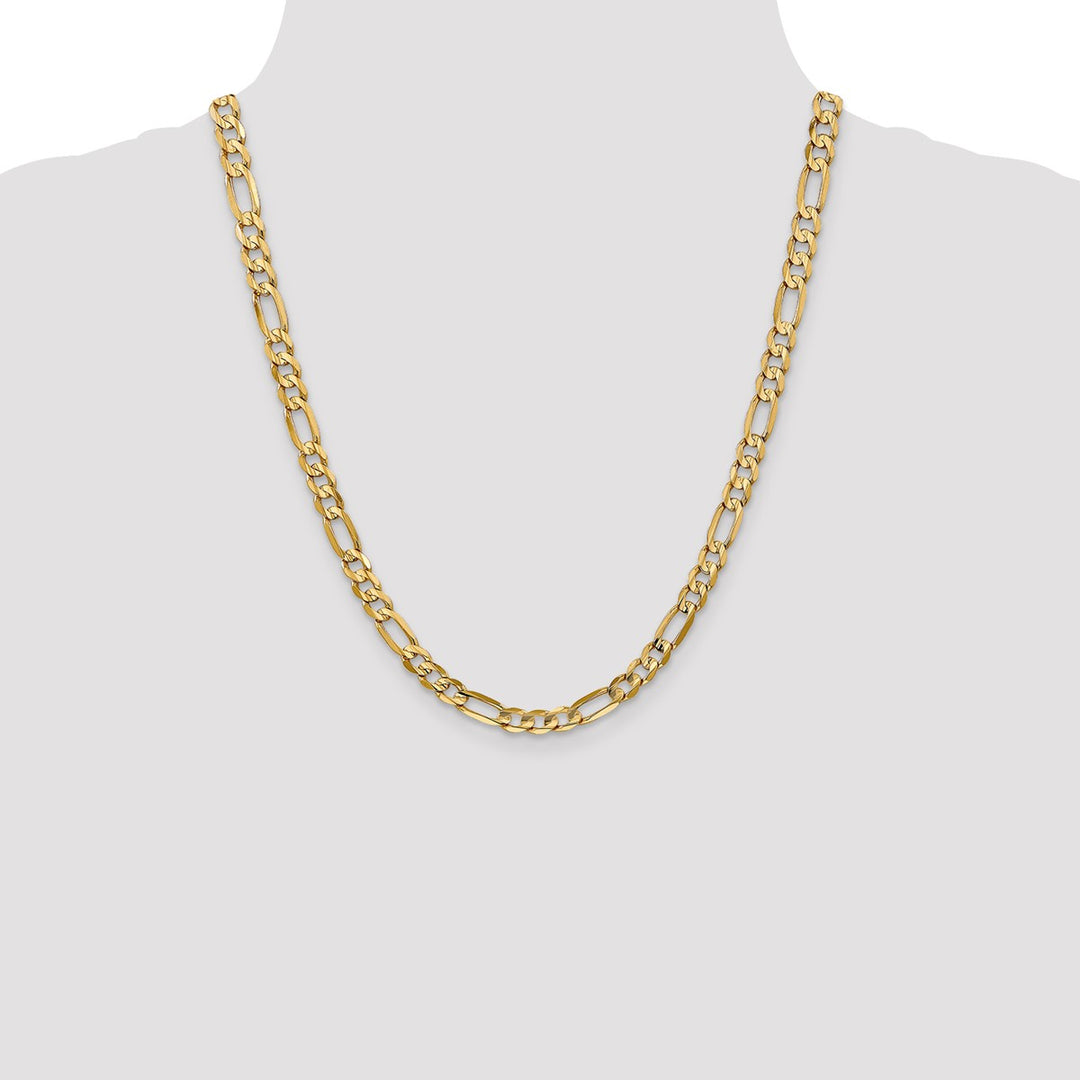 Gold 6mm Figaro Chain, 22