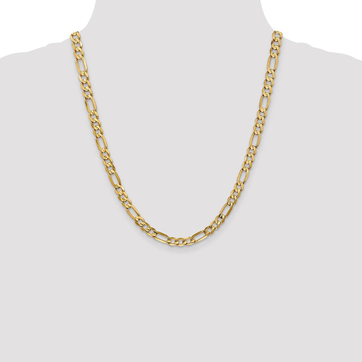 Gold 6mm Figaro Chain, 22"
