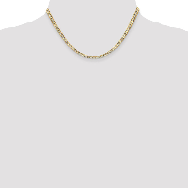 Gold 3.8mm Curb Chain, 16"