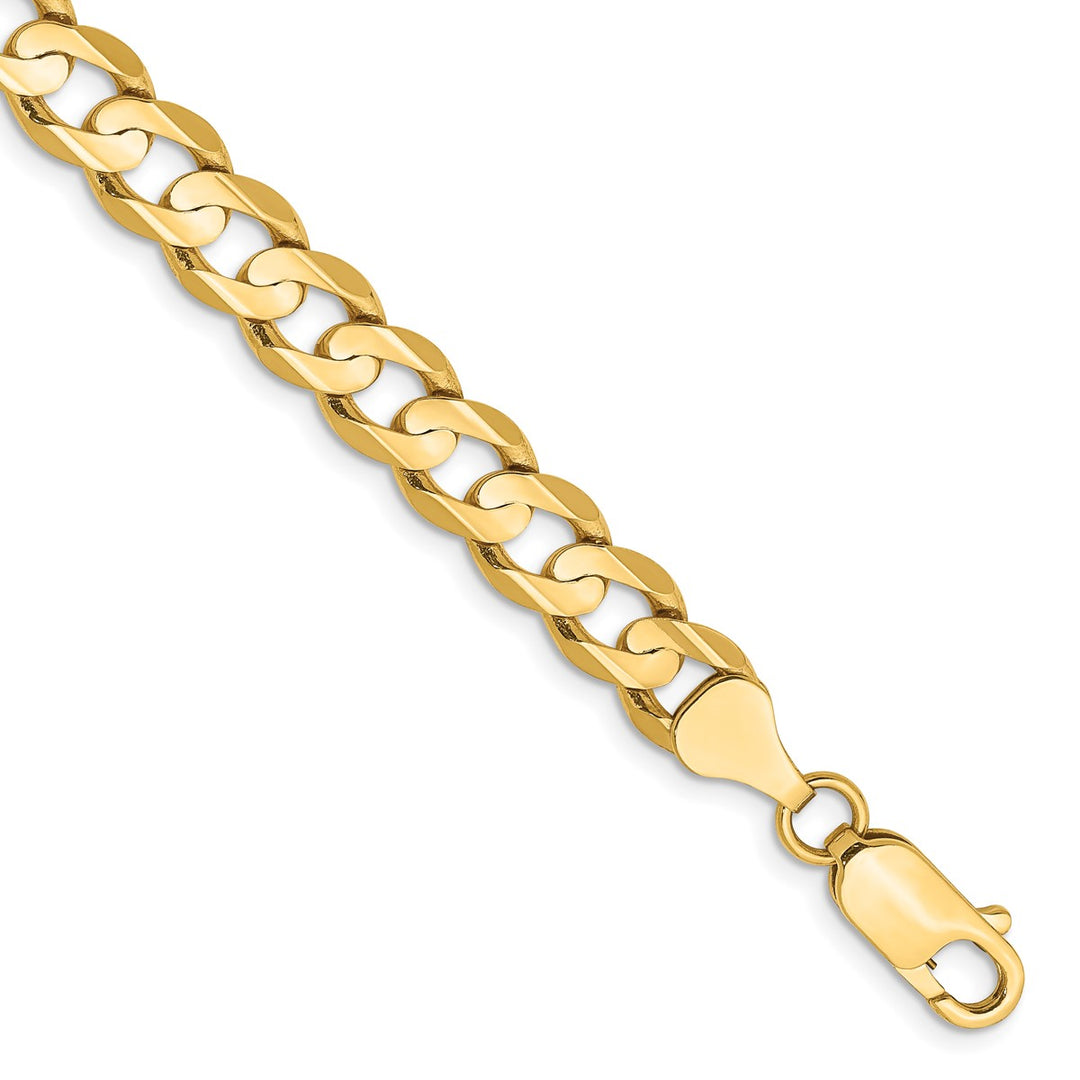 Gold 6.75mm Curb Chain, 8"