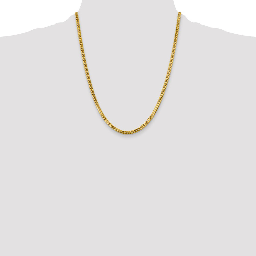 Gold 4.25mm Cuban Chain, 22