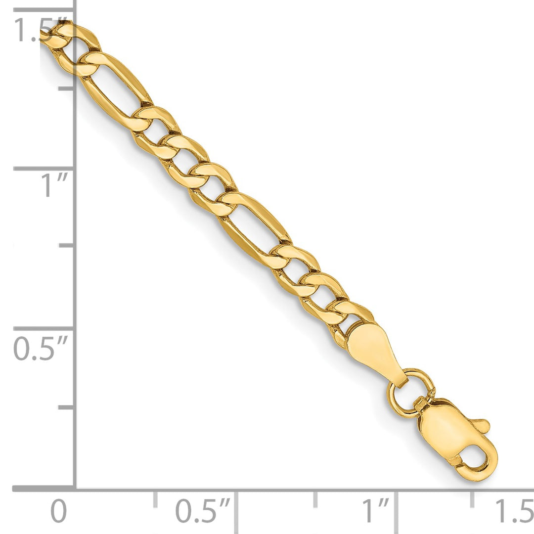 Gold 3.5mm Figaro Chain, 8