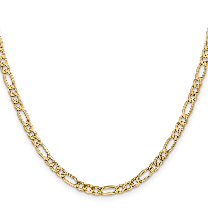 Gold 4.4mm Figaro Chain, 24"