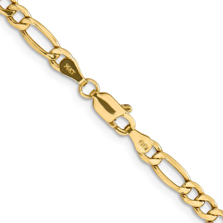 Gold 4.4mm Figaro Chain, 24"