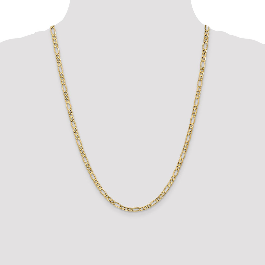 Gold 4.4mm Figaro Chain, 24