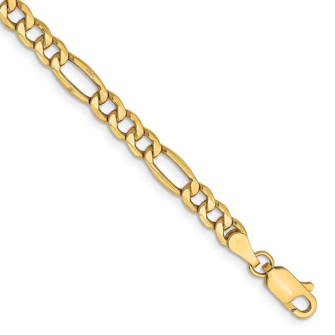 Gold 4.4mm Figaro Chain, 8"