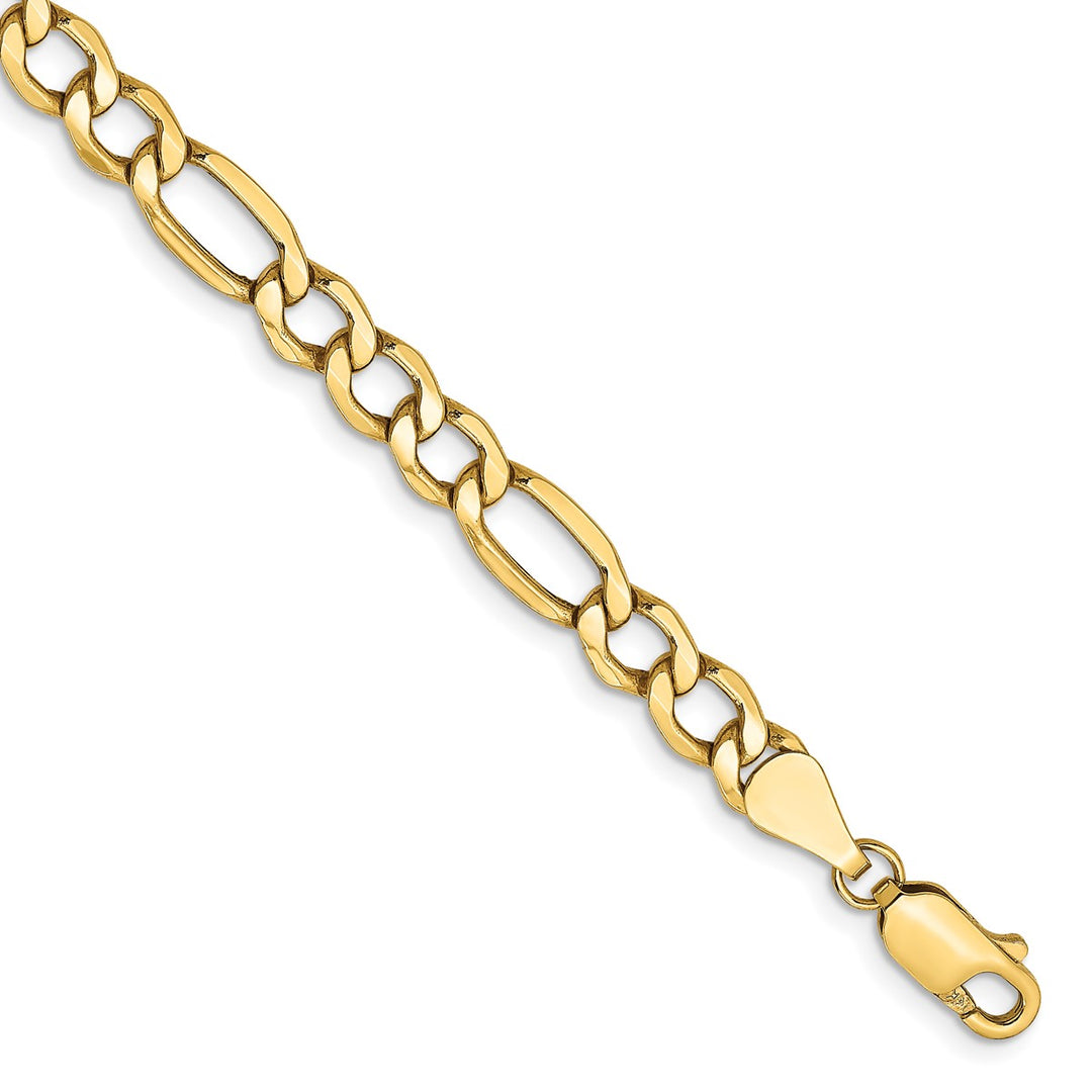 Gold 5.75mm Figaro Chain, 7"