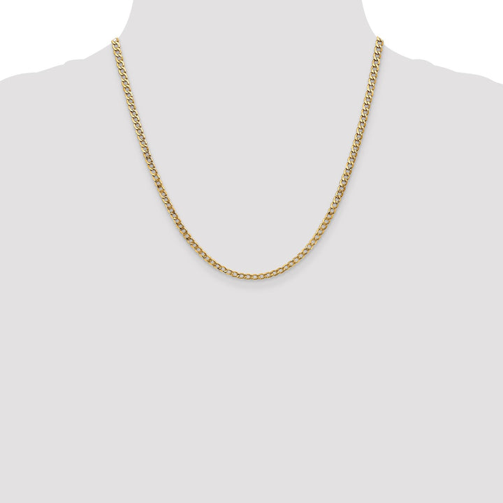 Gold 3.35mm Curb Chain, 20"
