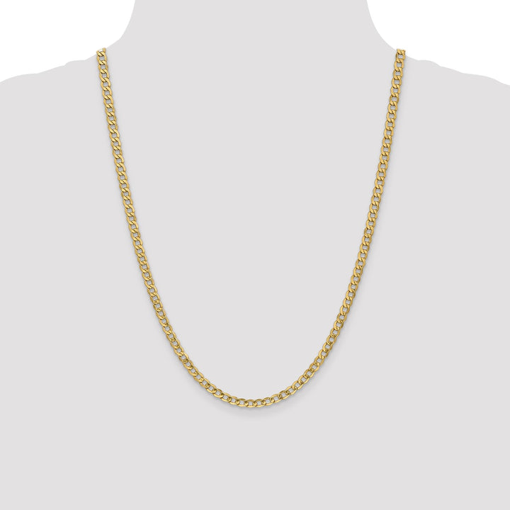 Gold 4.3mm Curb Chain, 24"