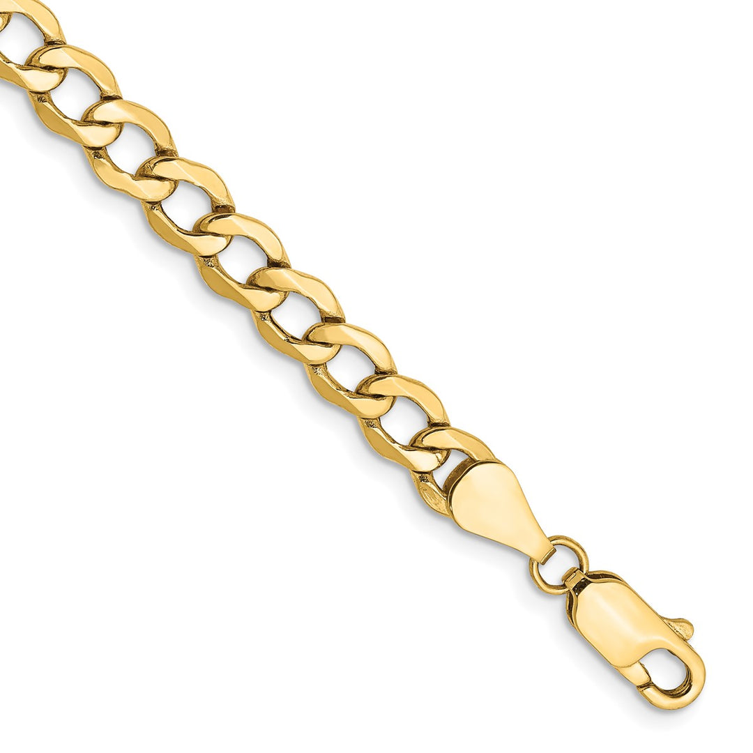 Gold 5.25mm Curb Chain, 8"