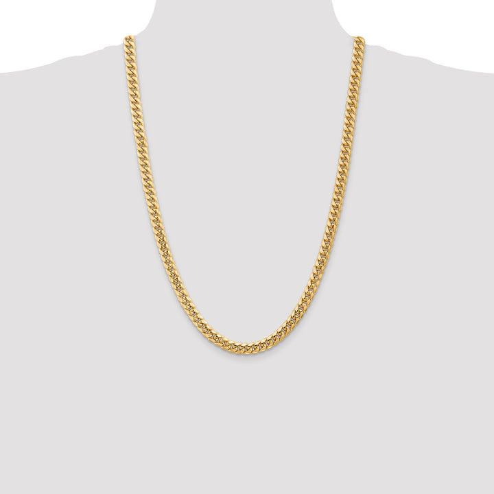 Gold 6.75mm Cuban Chain, 26"