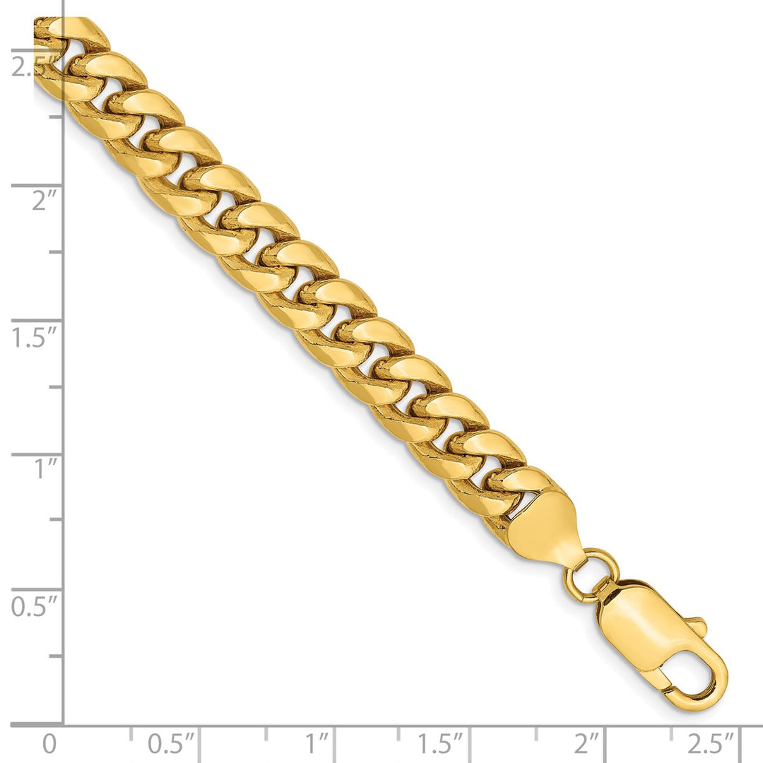 Gold 7.3mm Cuban Chain, 8
