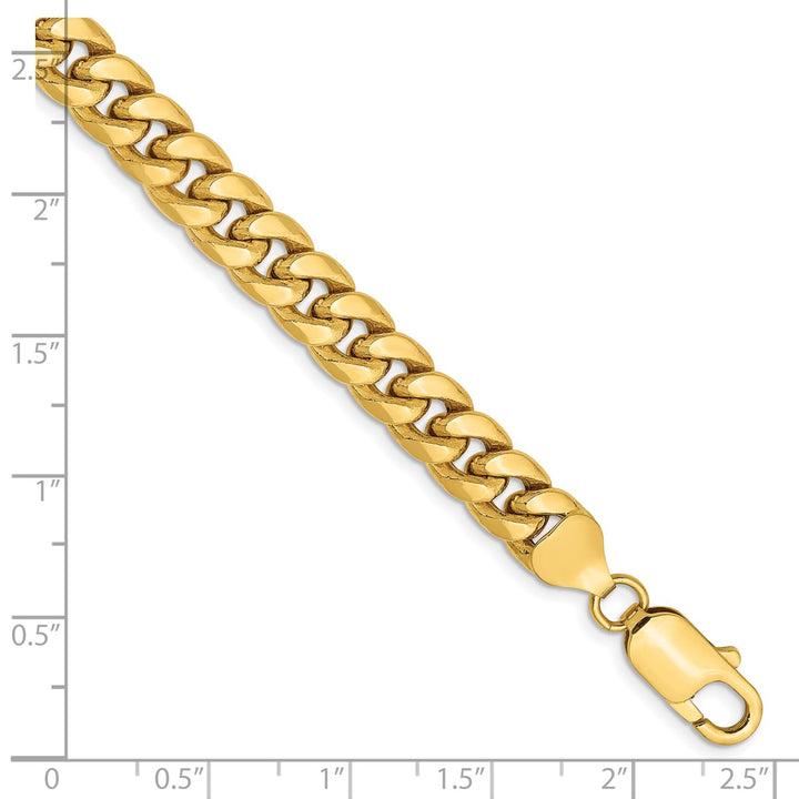 Gold 7.3mm Cuban Chain, 8"