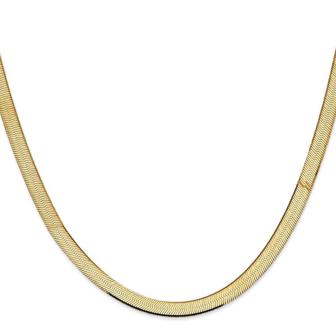 Gold 5.5mm Herringbone Chain, 18