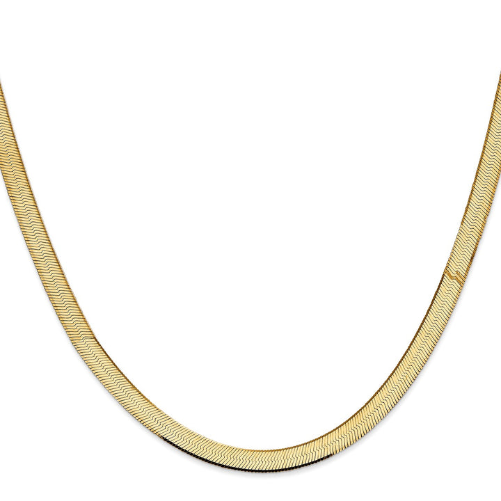 Gold 5.5mm Herringbone Chain, 18"