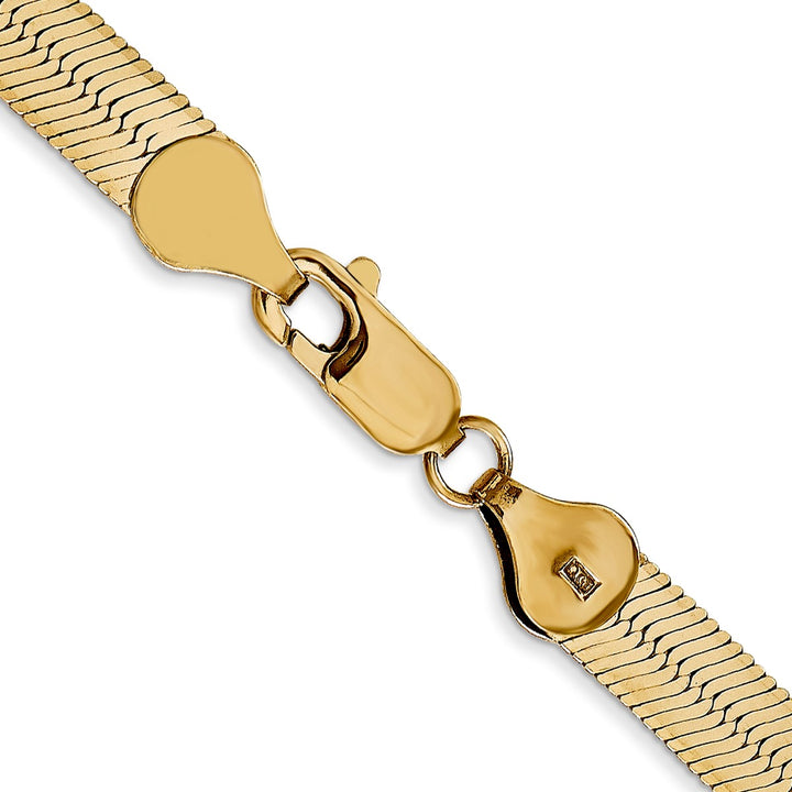 Gold 5.5mm Herringbone Chain, 16"