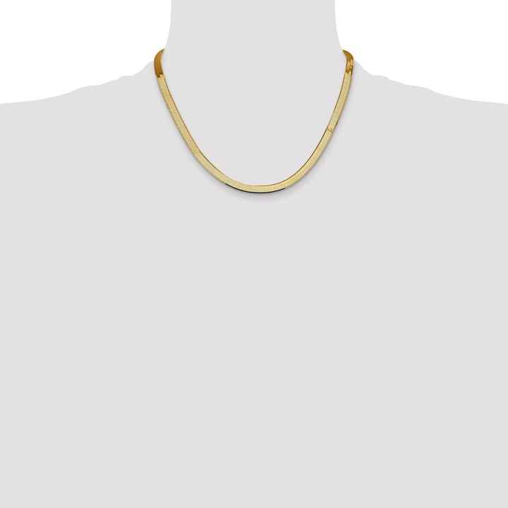 Gold 5.5mm Herringbone Chain, 18"