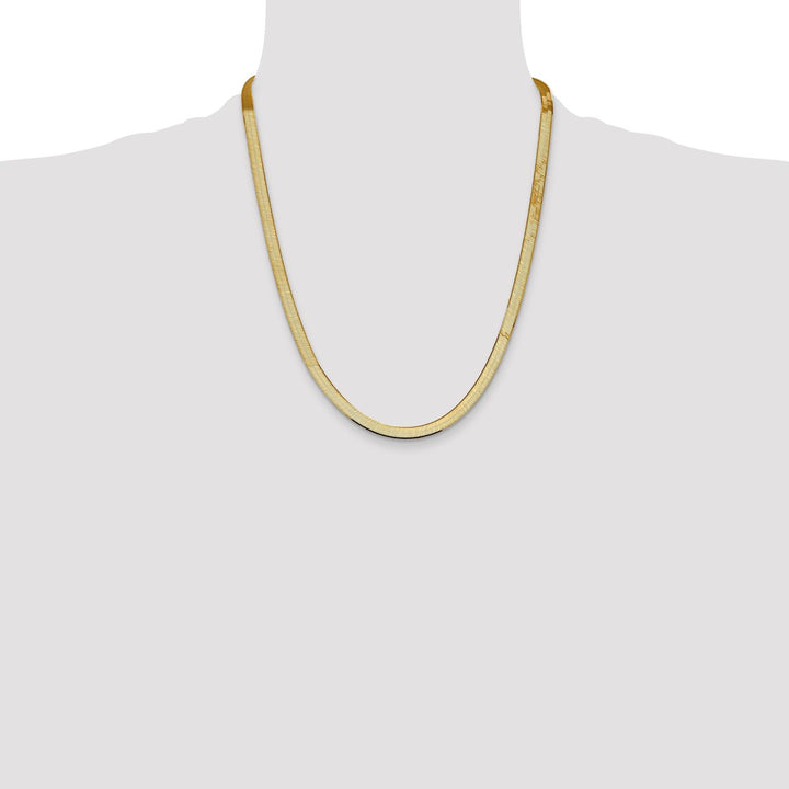 Gold 5.5mm Herringbone Chain, 22"