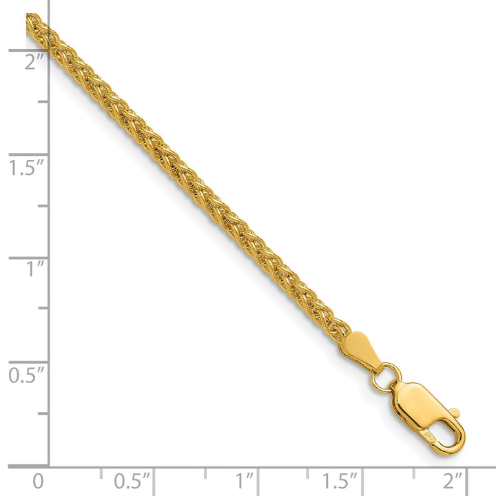 Gold 2.5mm Spiga (Wheat) Chain, 20"