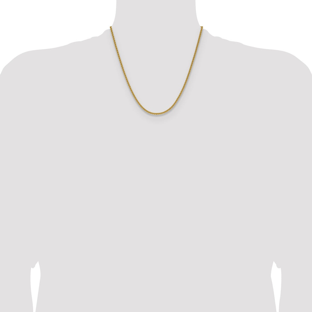 Gold 2.5mm Spiga (Wheat) Chain, 20