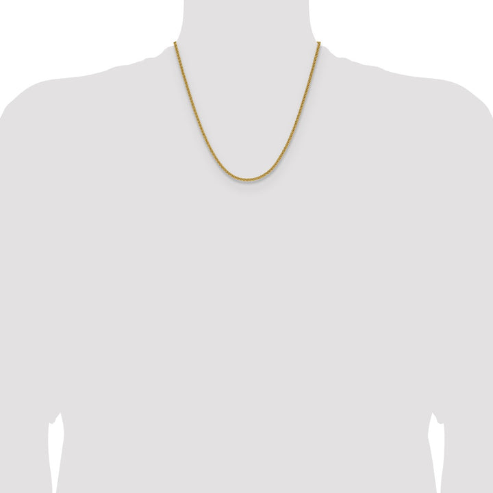 Gold 2.5mm Spiga (Wheat) Chain, 20"