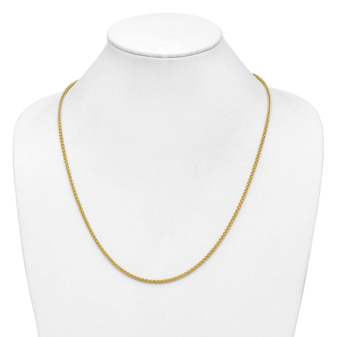 Gold 2.5mm Spiga (Wheat) Chain, 24