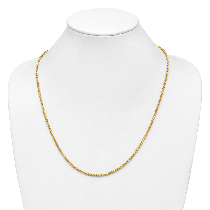 Gold 2.5mm Spiga (Wheat) Chain, 24"