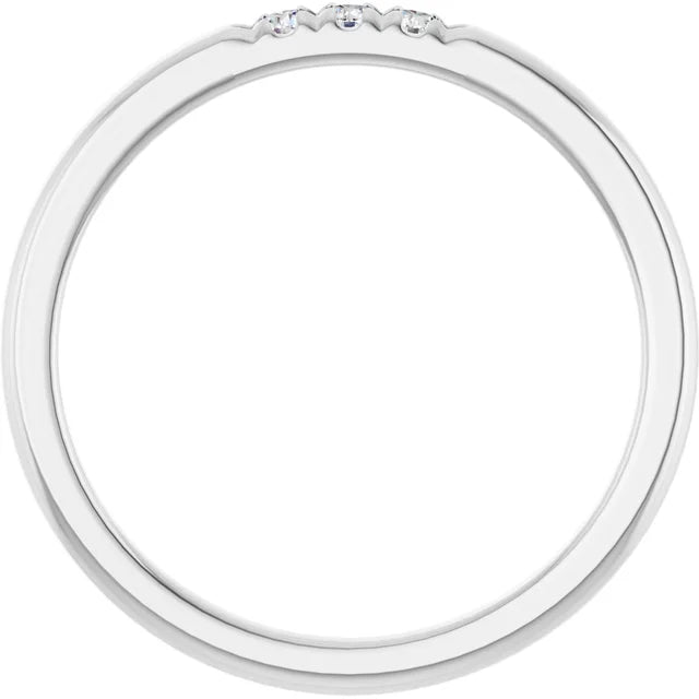 0.30CTW 10K Gold Ladies 3 Stone Design Past, Present, Round Cut Flush Set Diamond Ring