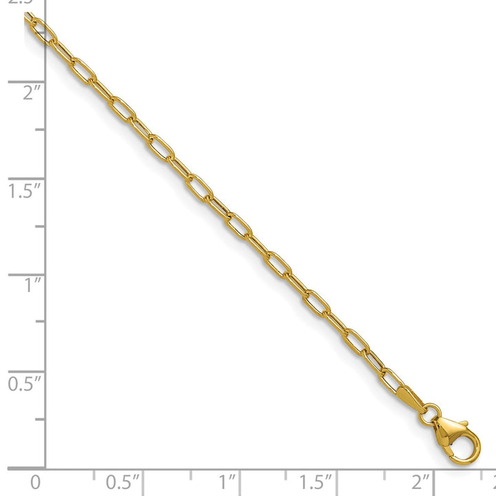 Gold 2.2mm Paperclip Chain, 7"