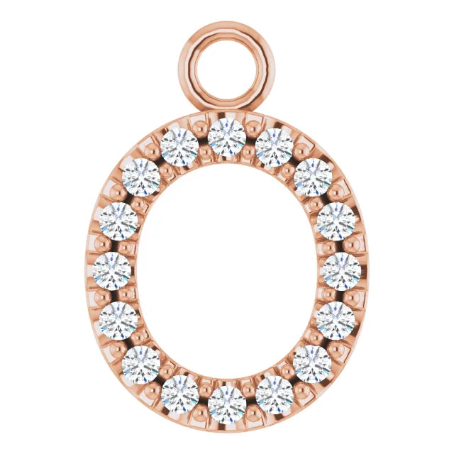 14K Solid Gold & Diamond Initial Pendant (A–Z) - View 42